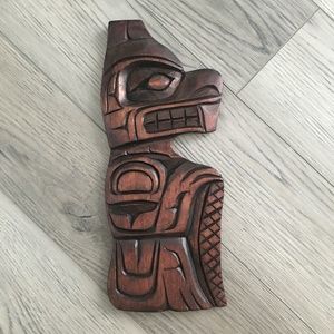 Flat Beaver Animal Wood Carving Wall Art Handmade